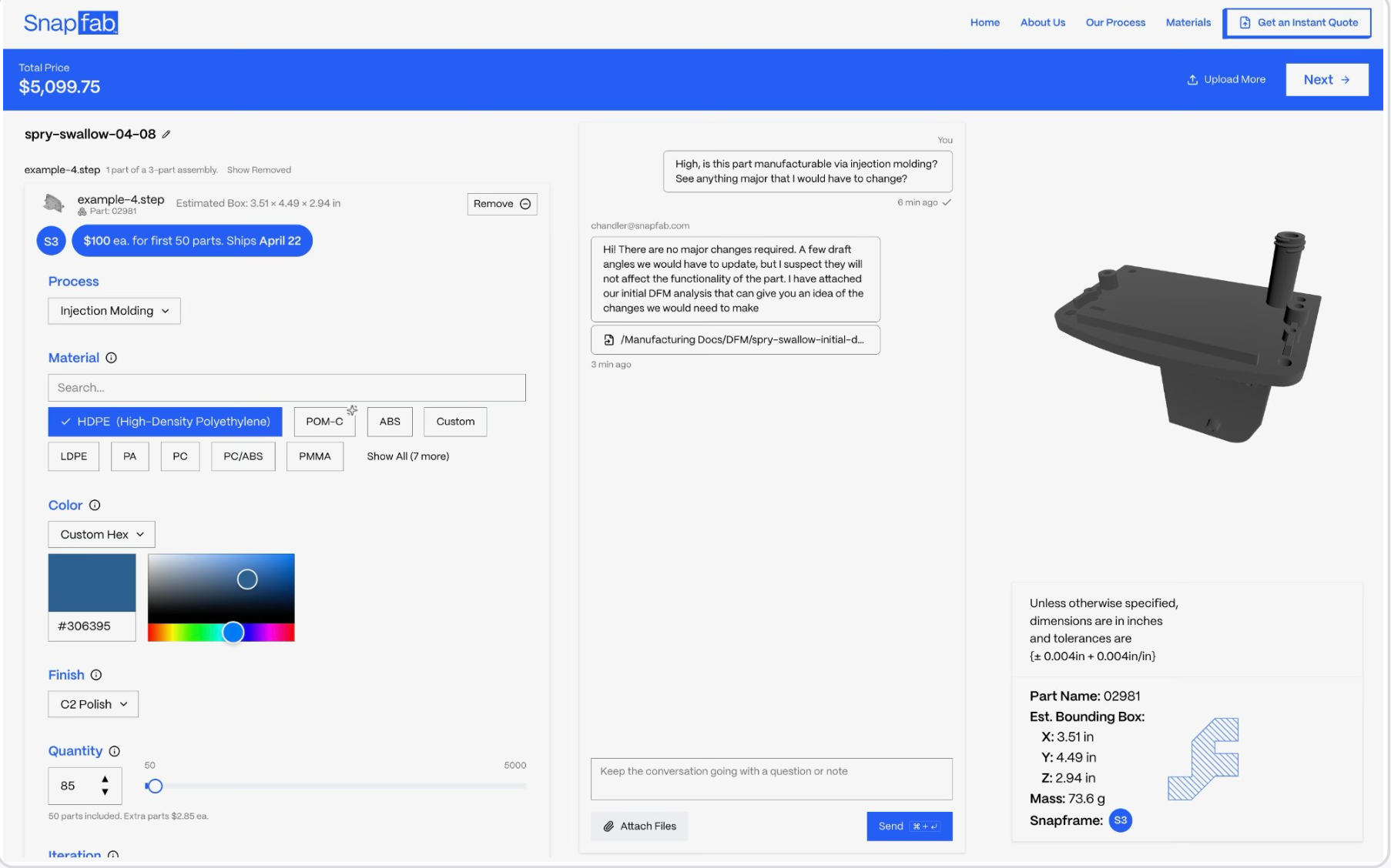 Snapfab platform