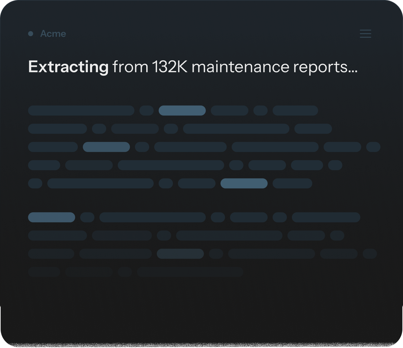 Extracting from maintenance reports